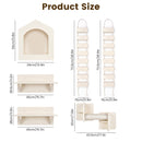 Advwin DIY Cat Wall Furniture 6-Piece Wooden Set