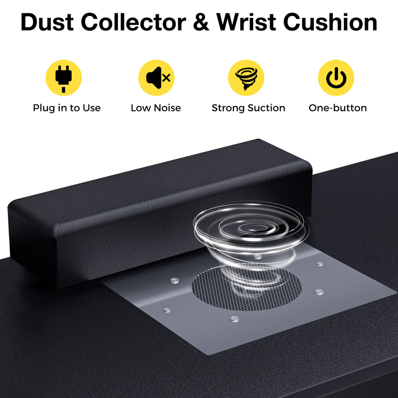 Advwin Manicure Table Dust with Dust Collector LED Light