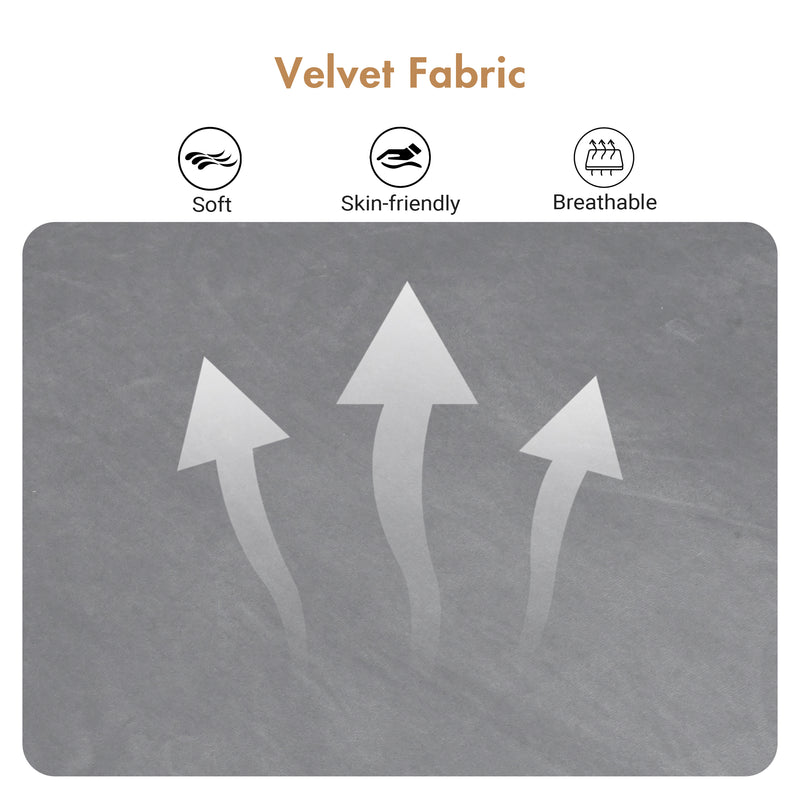 Advwin 2-Seater Velvet Fabric Loveseat Sofa 120cm