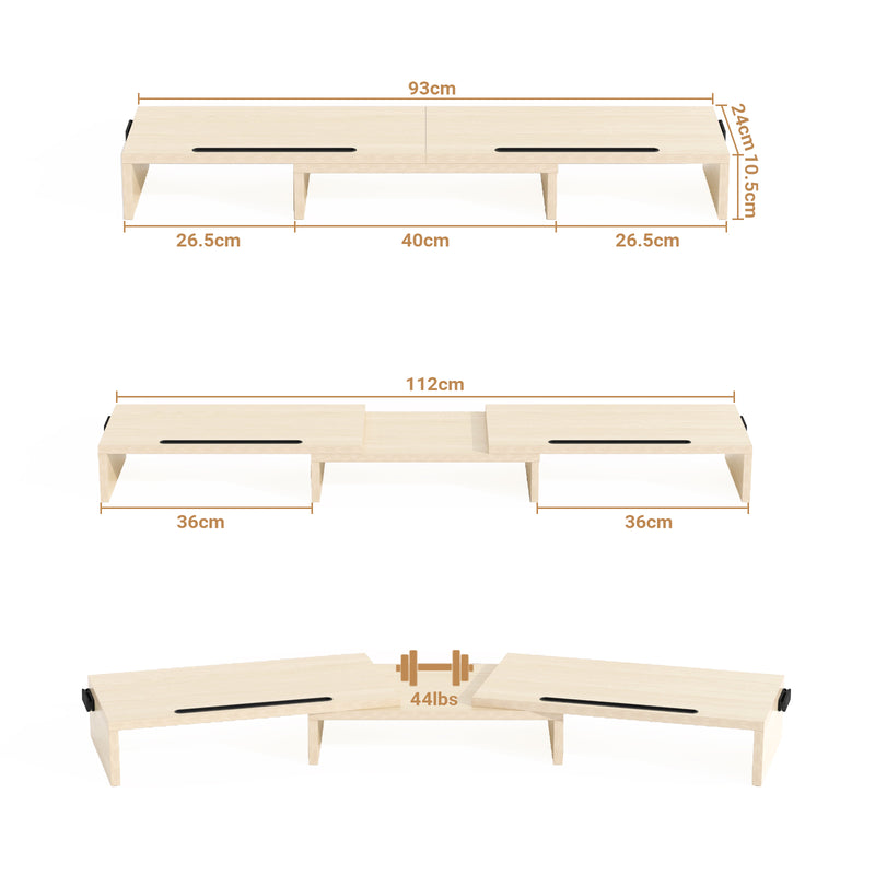 Advwin Dual Monitor Stand Riser Desk Organizer