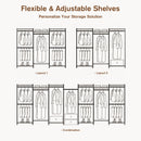 Advwin Portable Wardrobe w/ 5 Hang Rods & 6 Shelves