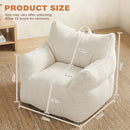 Advwin 83*90cm Corduroy Bean Bag Chair with Backrest