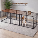Advwin 8-Panel Heavy Duty Metal Dog Crate