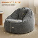 Advwin 90*92cm Corduroy Beanbag Sofa with Backrest