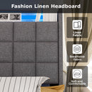 Advwin Queen Floating Bed Frame with LED Lights