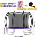 Advwin 10FT Outdoor Trampoline w/Sprinkler & LED Lights