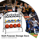 Advwin 3-Tier Basketball Rack Storage Holder w/ Wheels