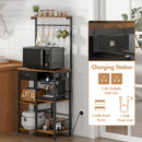 Advwin 5 Tier Coffee Bar Station with Drawer & Outlet