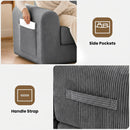 Advwin 235cm Corduroy 3-Seater Modular Sofa Bed