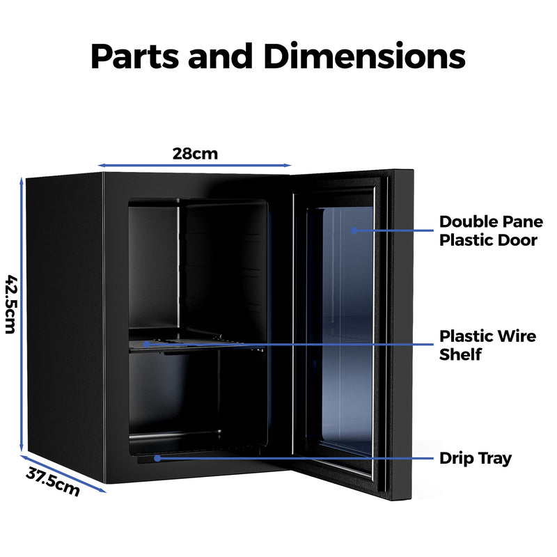 Advwin 20L Mini Bar Fridge with Adjustable Temperature