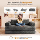 Advwin Folding Sofa Bed Convertible Floor Loveseat Sofa