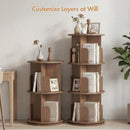 Advwin 3-Tier 360° Rotating Bookshelf Brown