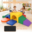 Advwin 7-Piece Kids Foam Blocks Play Set w/ Anti-Slip Base