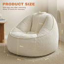Advwin 90*92cm Corduroy Beanbag Sofa with Backrest