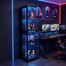Advwin 4 Tier LED Glass Display Cabinet 160cm
