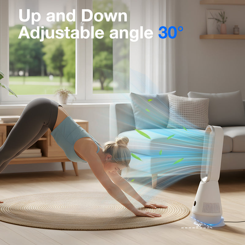 Advwin Electric Bladeless Tower Fan with Remote Control