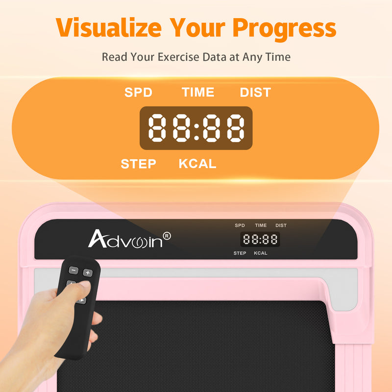 Advwin Walking Pad Under Desk Treadmill for Home Pink(Pre_Order)