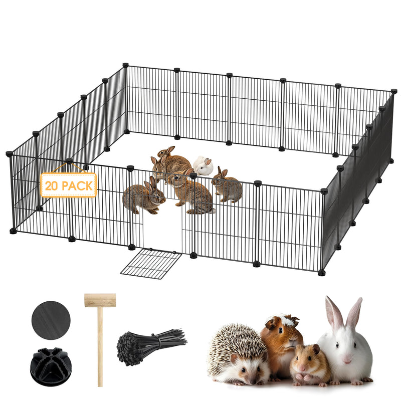 Advwin DIY Pet Playpen Metal Fence 20 Panels