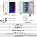 Advwin 4L Mini Fridge with LED Light White