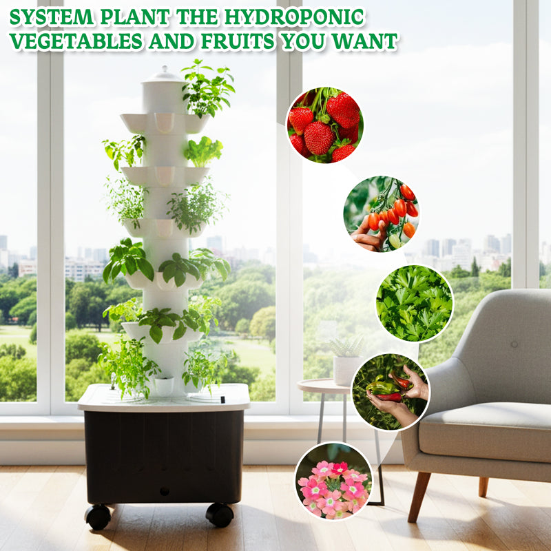 hydroponic 6 plant system Advwin Plant Hydroponic System 6-Tier