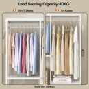 Advwin Clothes Rack with Fabric Dresser Drawers White