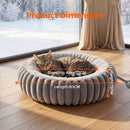 Advwin 20" Heated Pet Bed with 4 Timers & 9 Heat Settings