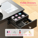 Advwin Manicure Table Glass Top w/Dust Collector