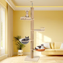 Advwin 5-Level Adjustable Cat Tree Tower 255–280cm
