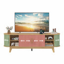 Advwin 157cm TV unit Cabinet w/ Power Outlet & LED Light