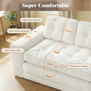 Advwin Folding Sofa Bed  Fold Out Corduroy Sleeper Couch