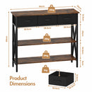 Advwin Narrow Console Table with Drawers