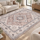 Advwin Large Vintage Thick Floor Rug Brown