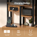Advwin Tall Bedside Table with Charging Station