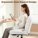 Advwin Armless Office Chair with Footstool & Rocking