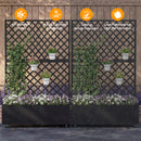 Advwin Planter Box Privacy Screen with Trellis & Wheels