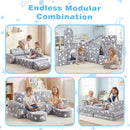 Advwin 10pcs Kids Modular Sofa Convertible Play Couch