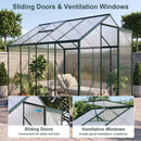 Advwin Walk-in Greenhouse w/ Sliding Door 2.52x1.9x1.84m