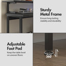 Advwin Corner Desk Triangle LED Gaming Desk