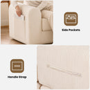 Advwin 172cm Modular Corduroy 3-in-1 Sofa Lounger