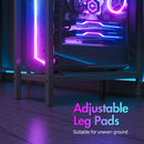 Advwin L Shaped Gaming Desk with LED Lights