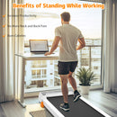 Advwin Walking Pad Manual Incline Treadmill White