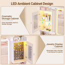 Advwin Dressing Table with RGB Light & Jewelry Cabinet