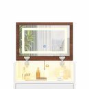 Advwin Dresser Chest of 5 Drawers with Mirror & LED Lights