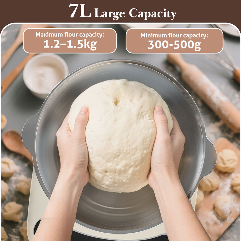 Advwin Electric Dough Maker 6.5L with Kneading & Ferment