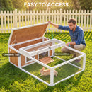 Advwin Wooden Rabbit Hutch Bunny Cage