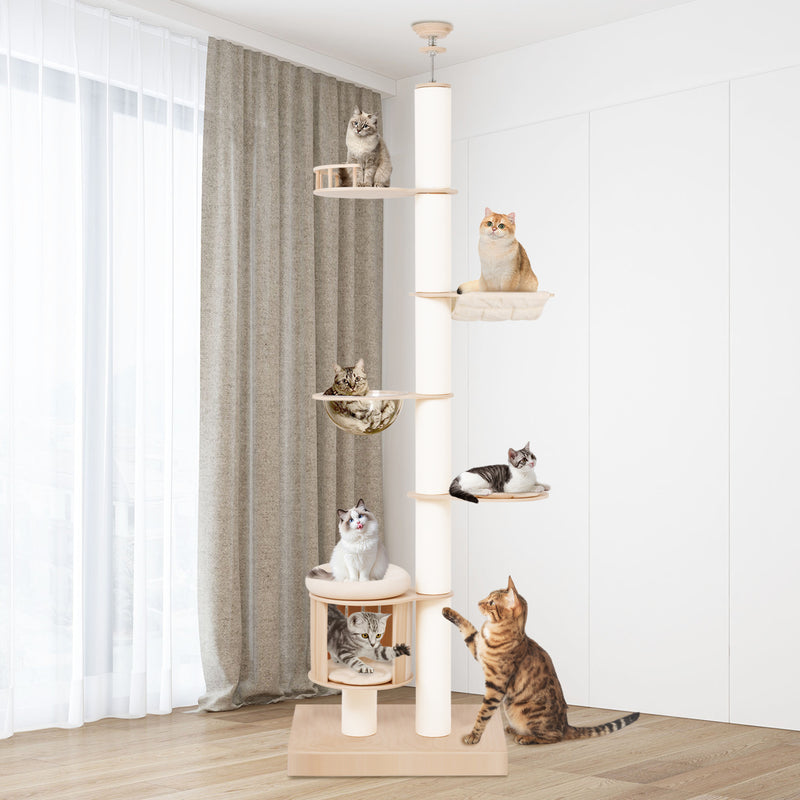 Advwin 6-Tier Cat Tree Adjustable Height(260-290 cm)