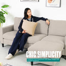 Advwin 3 Seater Sofa Lounge Set Beige