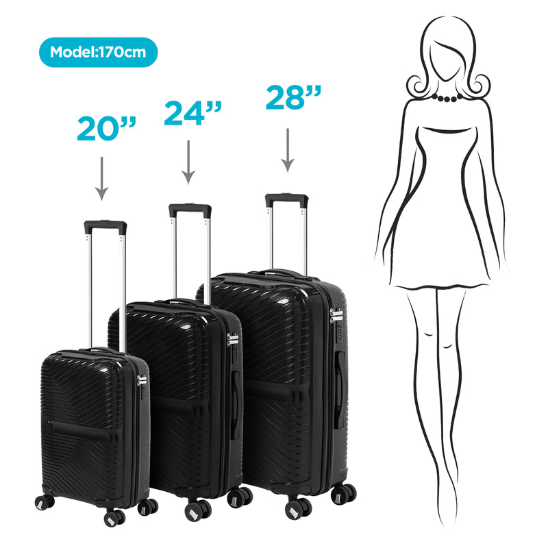 Advwin Luggage Sets 3 Piece Suitcase