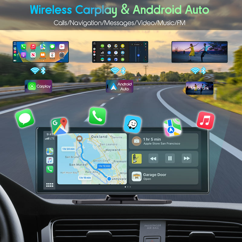 Advwin 10.26" Wireless CarPlay & Android Auto GPS System