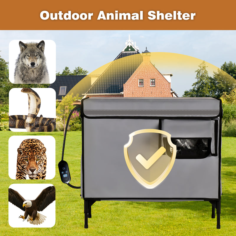 Advwin Heated Cat House for Outside Winter